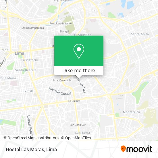 Hostal Las Moras map