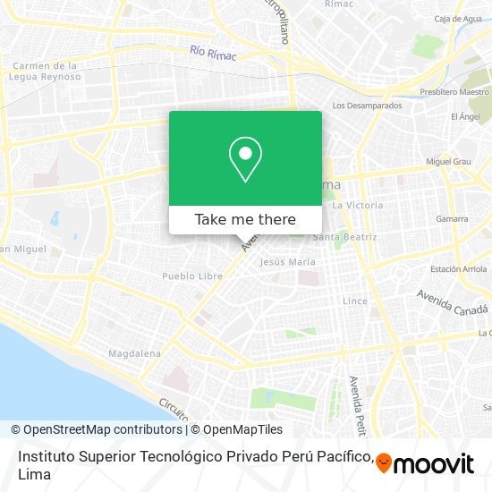 Instituto Superior Tecnológico Privado Perú Pacífico map