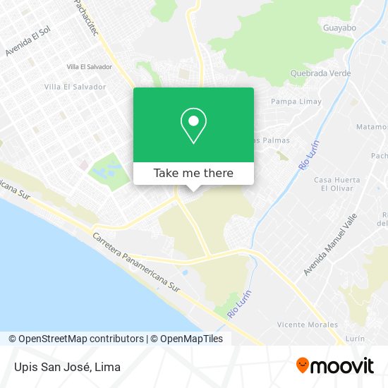 Upis San José map