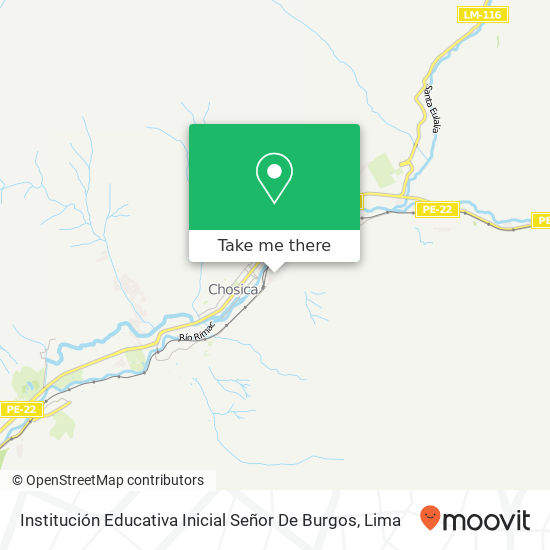Mapa de Institución Educativa Inicial Señor De Burgos