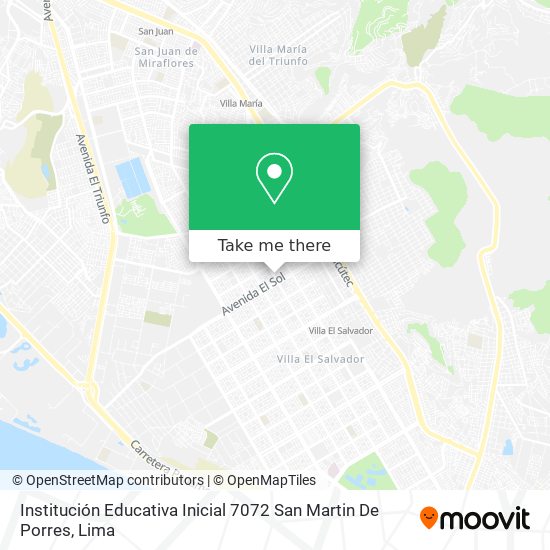 Mapa de Institución Educativa Inicial 7072 San Martin De Porres