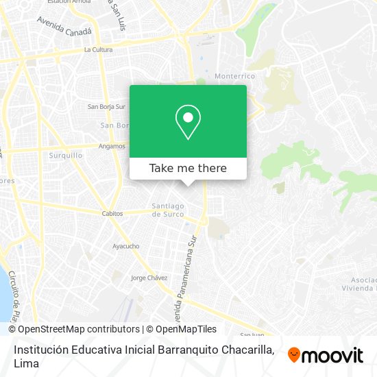 Mapa de Institución Educativa Inicial Barranquito Chacarilla