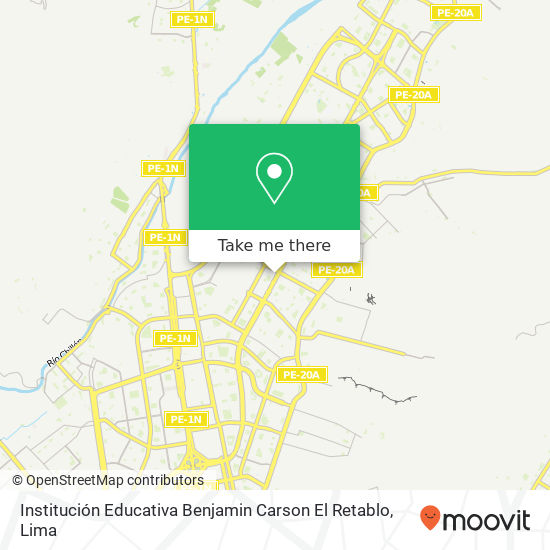 Institución Educativa Benjamin Carson El Retablo map