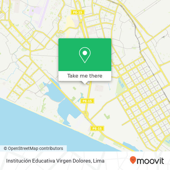 Mapa de Institución Educativa Virgen Dolores