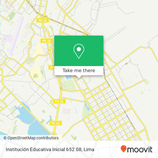 Mapa de Institución Educativa Inicial 652 08