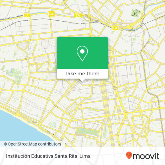 Mapa de Institución Educativa Santa Rita