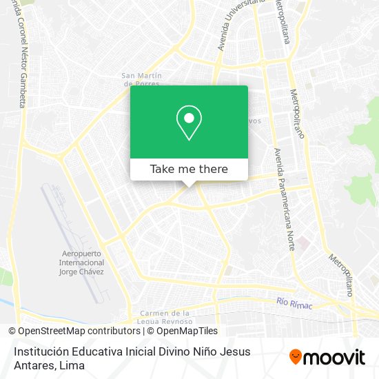 Mapa de Institución Educativa Inicial Divino Niño Jesus Antares