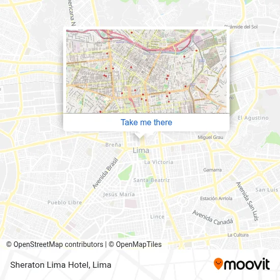 Sheraton Lima Hotel map