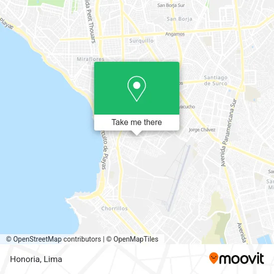 Mapa de Honoria