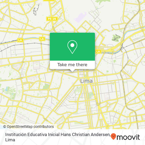 Institución Educativa Inicial Hans Christian Andersen map