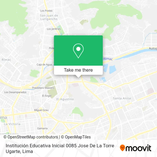Mapa de Institución Educativa Inicial 0085 Jose De La Torre Ugarte