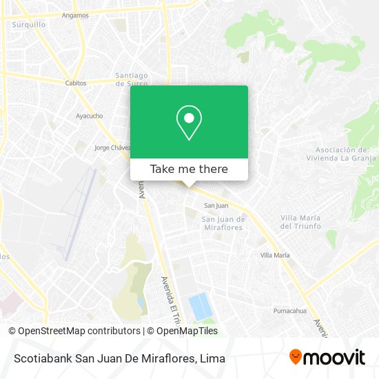 Scotiabank San Juan De Miraflores map