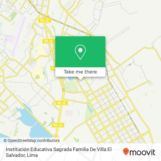 Institución Educativa Sagrada Familia De Villa El Salvador map