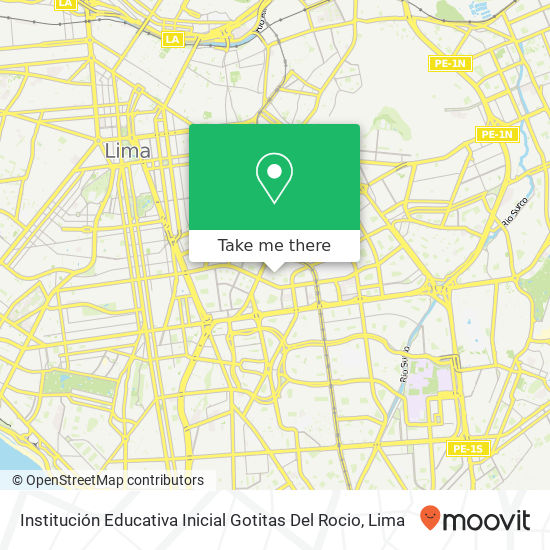 Mapa de Institución Educativa Inicial Gotitas Del Rocio