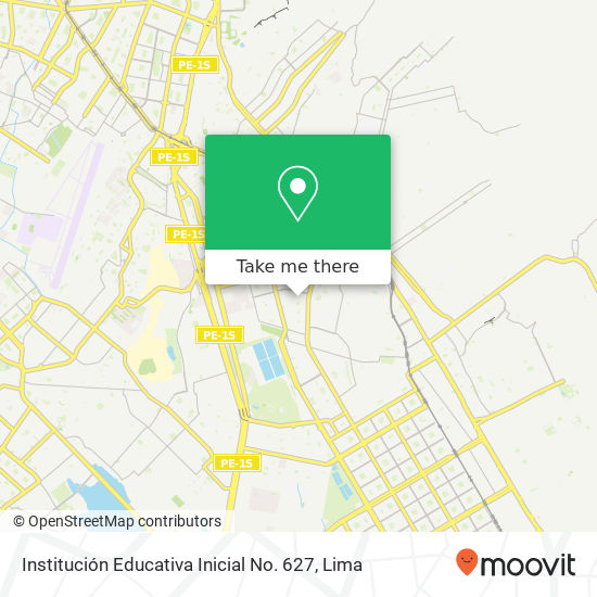 Mapa de Institución Educativa Inicial No. 627