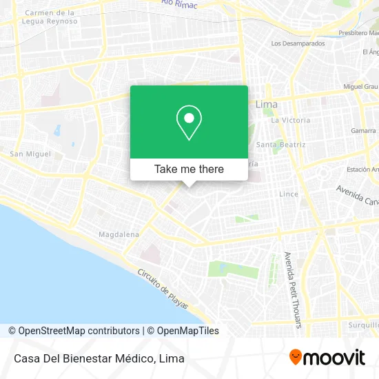 Mapa de Casa Del Bienestar Médico