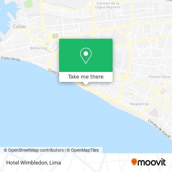 Hotel Wimbledon map