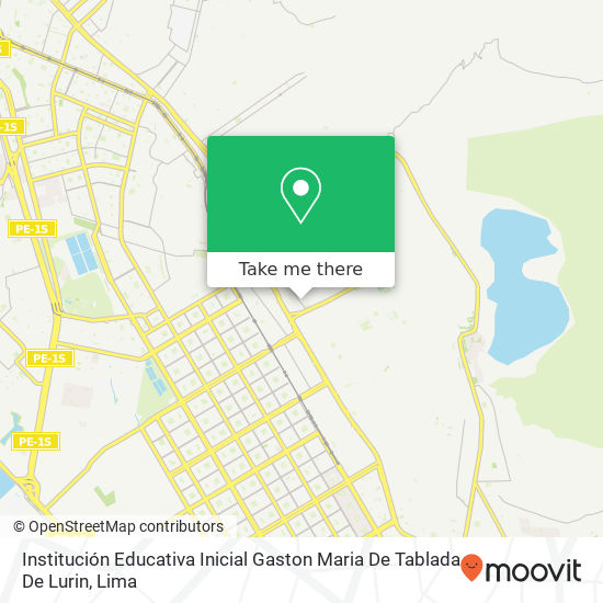 Mapa de Institución Educativa Inicial Gaston Maria De Tablada De Lurin