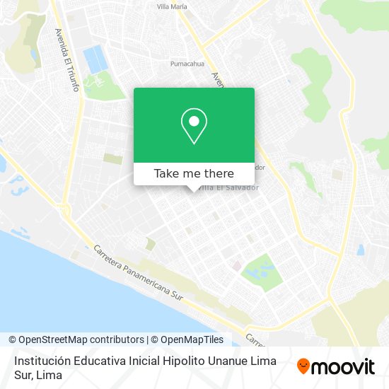 Institución Educativa Inicial Hipolito Unanue Lima Sur map