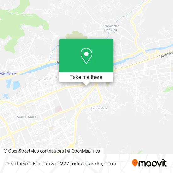 Mapa de Institución Educativa 1227 Indira Gandhi