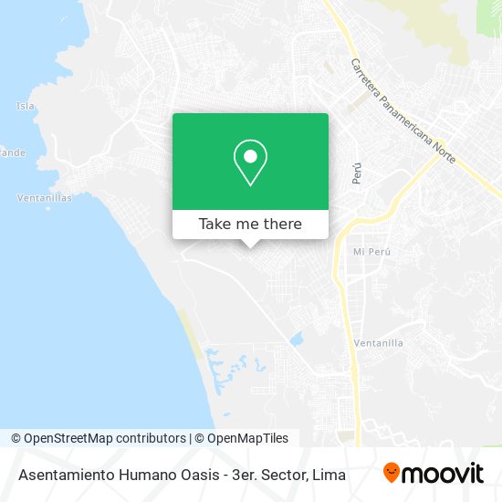Mapa de Asentamiento Humano Oasis - 3er. Sector