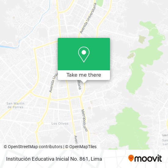 Mapa de Institución Educativa Inicial No. 861