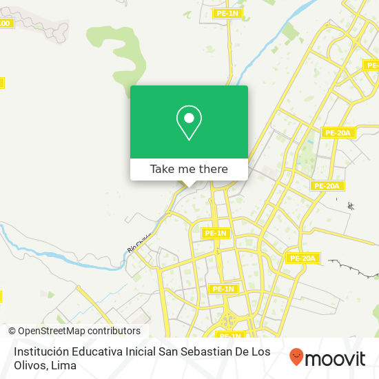 Institución Educativa Inicial San Sebastian De Los Olivos map