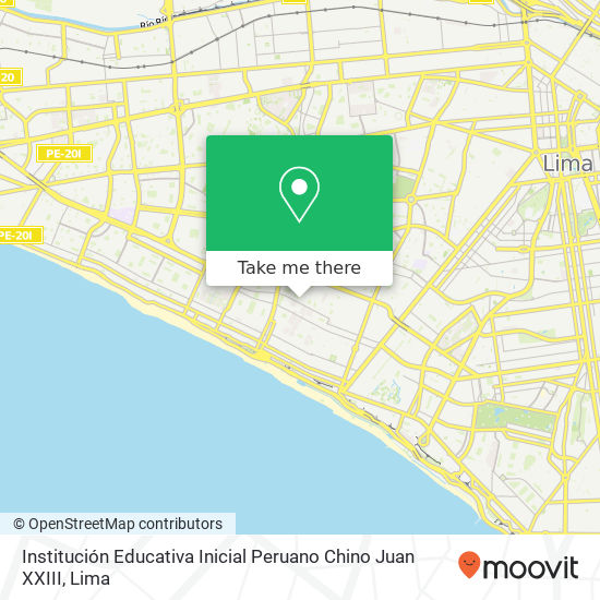 Institución Educativa Inicial Peruano Chino Juan XXIII map