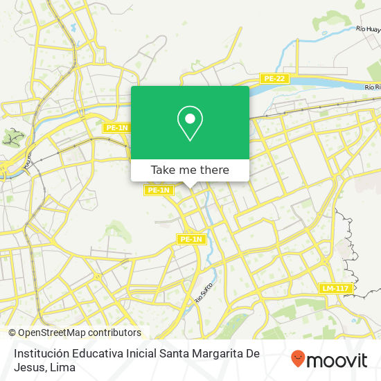 Institución Educativa Inicial Santa Margarita De Jesus map