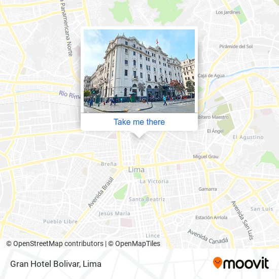 Gran Hotel Bolivar map