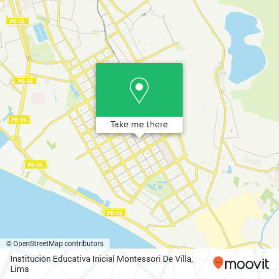 Institución Educativa Inicial Montessori De Villa map