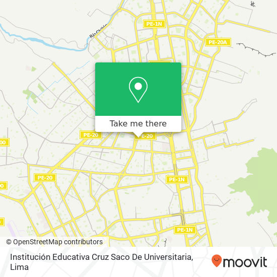 Institución Educativa Cruz Saco De Universitaria map