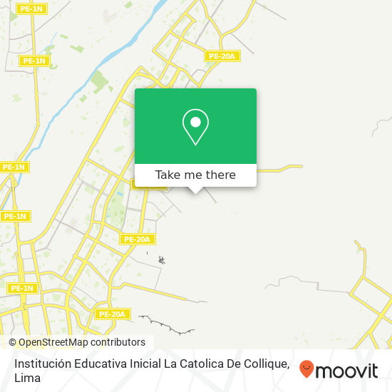 Mapa de Institución Educativa Inicial La Catolica De Collique