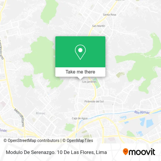 Mapa de Modulo De Serenazgo. 10 De Las Flores