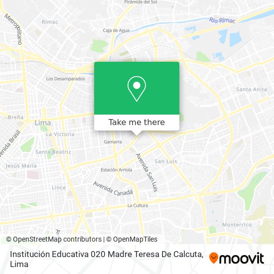 Institución Educativa 020 Madre Teresa De Calcuta map