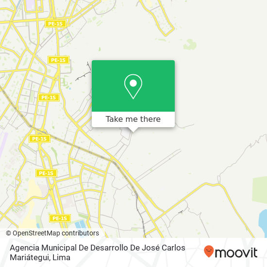 Agencia Municipal De Desarrollo De José Carlos Mariátegui map