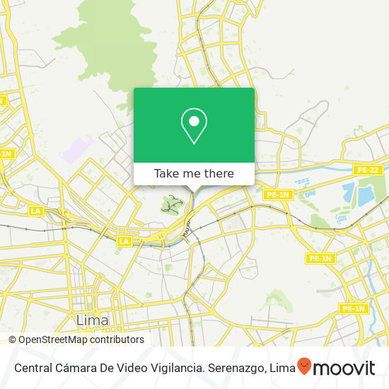 Central Cámara De Video Vigilancia. Serenazgo map