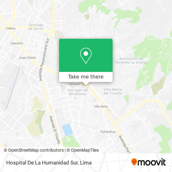 Hospital De La Humanidad Sur map