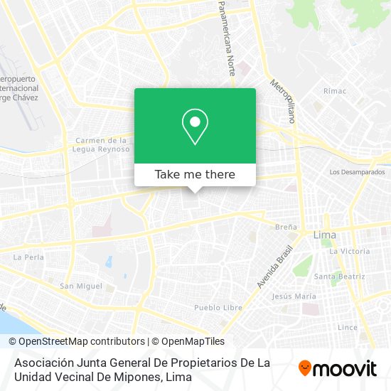 Asociación Junta General De Propietarios De La Unidad Vecinal De Mipones map