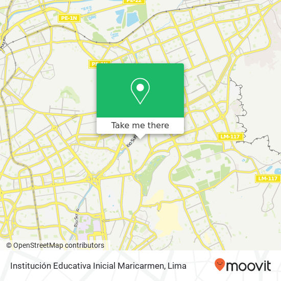 Mapa de Institución Educativa Inicial Maricarmen