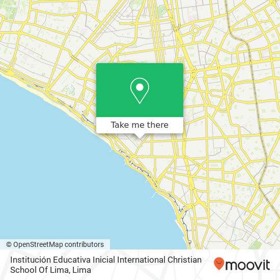 Mapa de Institución Educativa Inicial International Christian School Of Lima