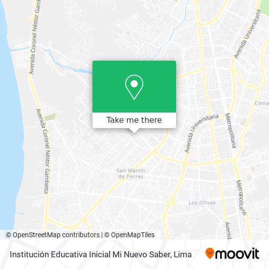 Mapa de Institución Educativa Inicial Mi Nuevo Saber