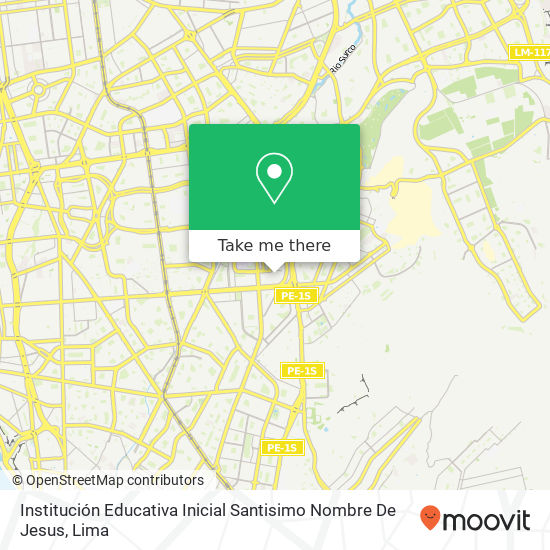 Institución Educativa Inicial Santisimo Nombre De Jesus map