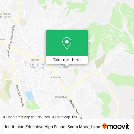 Mapa de Institución Educativa High School Santa Maria