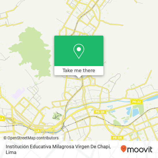 Mapa de Institución Educativa Milagrosa Virgen De Chapi