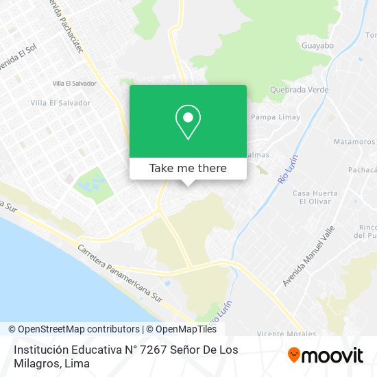 Mapa de Institución Educativa N° 7267 Señor De Los Milagros