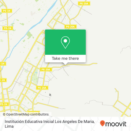 Mapa de Institución Educativa Inicial Los Angeles De Maria