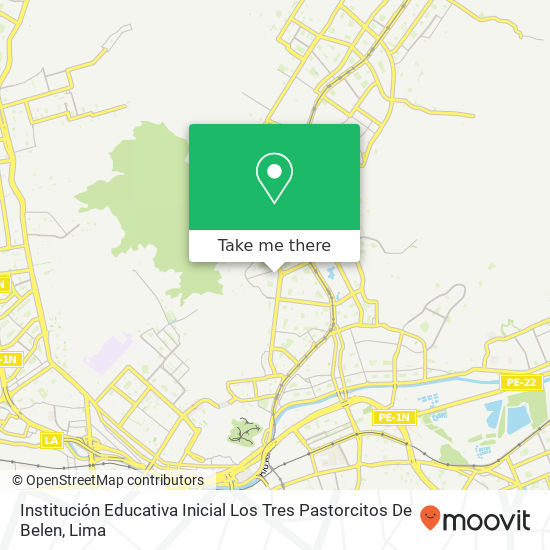 Institución Educativa Inicial Los Tres Pastorcitos De Belen map