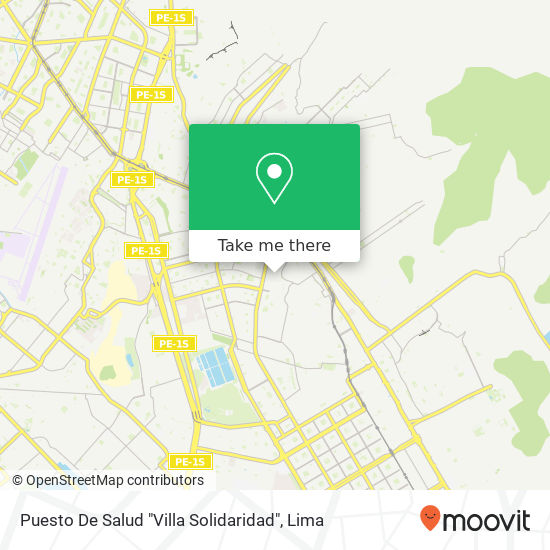 Mapa de Puesto De Salud "Villa Solidaridad"