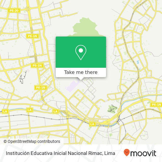 Institución Educativa Inicial Nacional Rimac map